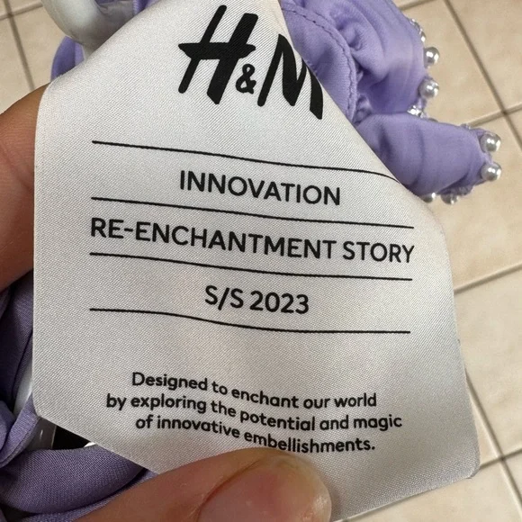 H&M Light Purple Frill Trim Slip Dress in XS - Picture 4 of 5